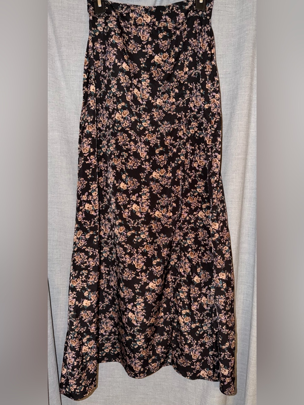 SHEIN Black Maxi Skirt with Long side split hem